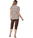 ladies short sleeve organic cotton pyjama set aztec flower