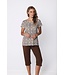biologisch katoenen dames pyjama set korte mouw Aztec Flower