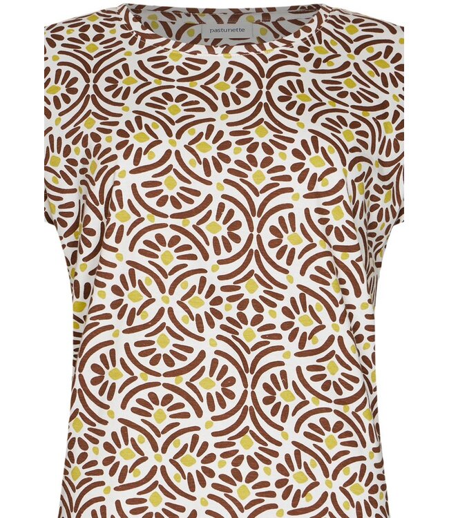 biologisch katoenen dames pyjama set korte mouw Aztec Flower