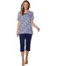 bamboe-elastaan dames pyjama korte mouw Bamboo Waves
