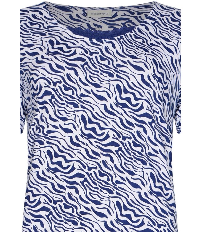 ladies short sleeve bamboo-elastane-mix pyjama bamboo waves