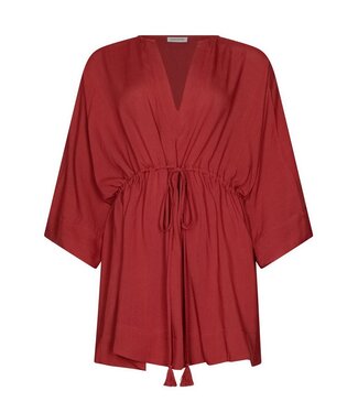 Pastunette Beach one size viscose strand cover-up met 3/4e mouw bronze tan beach