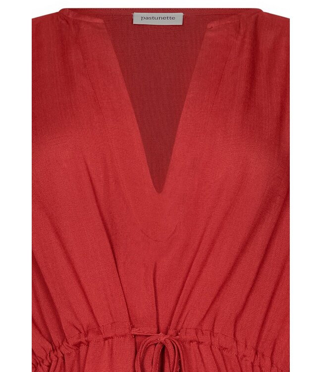 one size viscose cover-up ith 3/4 sleeves and tie bronze tan beach