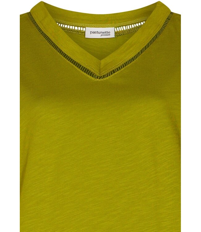 short sleeve 'v' neck organic cotton nightdress pretty green detail