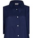 ladies dark blue extra long woven viscose beach shirt sunny day