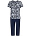 Pastunette Premium ladies blue luxury short sleeve viscose 3/4 pyjama set arty fashion