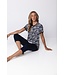 luxe, viscose dames pyjama met korte mouwen en 3/4 broek Arty Fashion