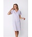 stripey short sleeve cotton nightdress with buttons stripey lilac