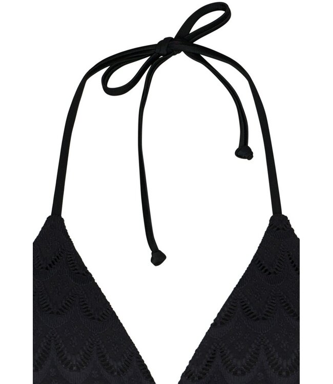 triangle soft cup halterneck bikini with jacquard print chic beach
