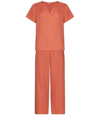 Pastunette Premium orange short sleeve cotton summer lounge home suit home comfort
