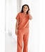 orange short sleeve cotton summer lounge home suit home comfort