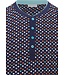 blue men's cotton shorty set with buttons groovy geometric