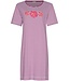 Pastunette ladies short sleeve organic cotton nightdress stripey coral flowers