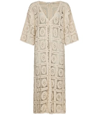 Pastunette Beach katoenen, transparante crème kleurige strand cover-up chic crochet