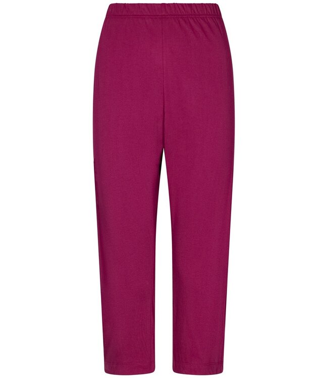 ladies short sleeve organic cotton 3/4 pyjama stripey coral flowers