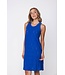 ladies bright blue pretty sleeveless beachdress summer flower