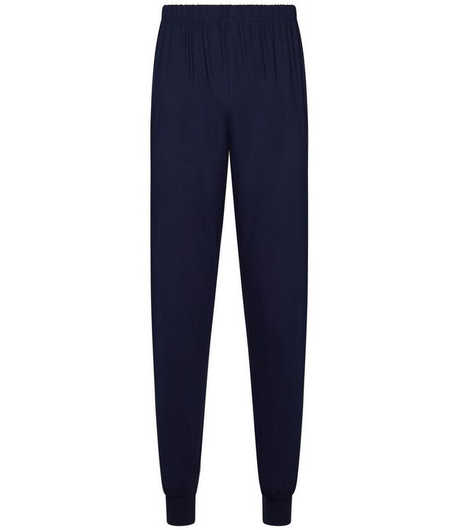 men's dark blue 'v' neck cotton pyjama set with cuffs groovy stripes