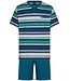 katoenen heren shortama mete v-hals stripey green