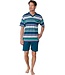 katoenen heren shortama mete v-hals stripey green