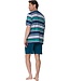 katoenen heren shortama mete v-hals stripey green