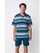 katoenen heren shortama mete v-hals stripey green