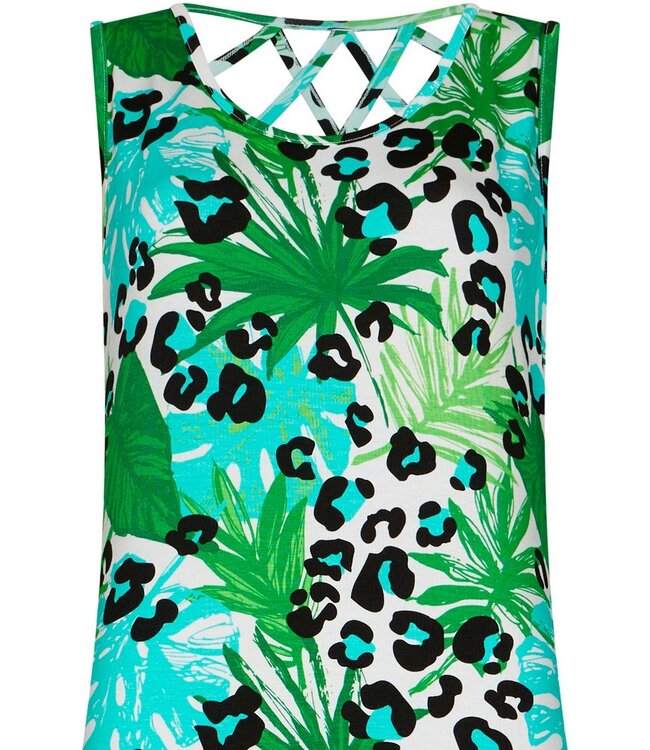 extra long green beachdress with pretty back detail paradise island