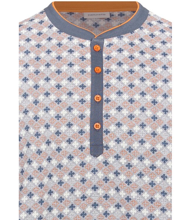 men's grey cotton-polyester mix shorty set groovy mix