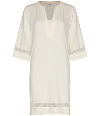 Pastunette Premium Beach off white v neck tunic style beach dress with pretty detail pure chic