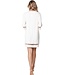 off white v neck tunic style beach dress with pretty detail pure chic