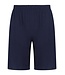 men's dark blue cotton shorty set with buttons triangle trivia