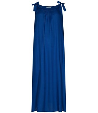 Rebelle Beach blauwe extra lange strandjurk verstelbare bandjes true blue