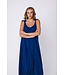 blauwe extra lange strandjurk verstelbare bandjes true blue