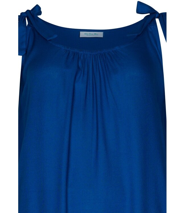 blue extra long beach dress with adjustable tie straps tue blue