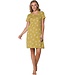 groen biologisch katoenen dames nachthemd korte mouw dotty sunflower
