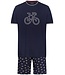 boys blue 100% cotton shorty set with round neck bike race