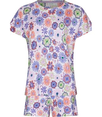 Rebelle Girls girls short sleeve organic cotton shorty set fabulously flowery