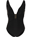 Pastunette Premium Beach black soft cup, powernet v neck swimming costume model chic