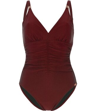 Pastunette Premium Beach luxury bordeaux red soft cup, powernet swimming costume chic model