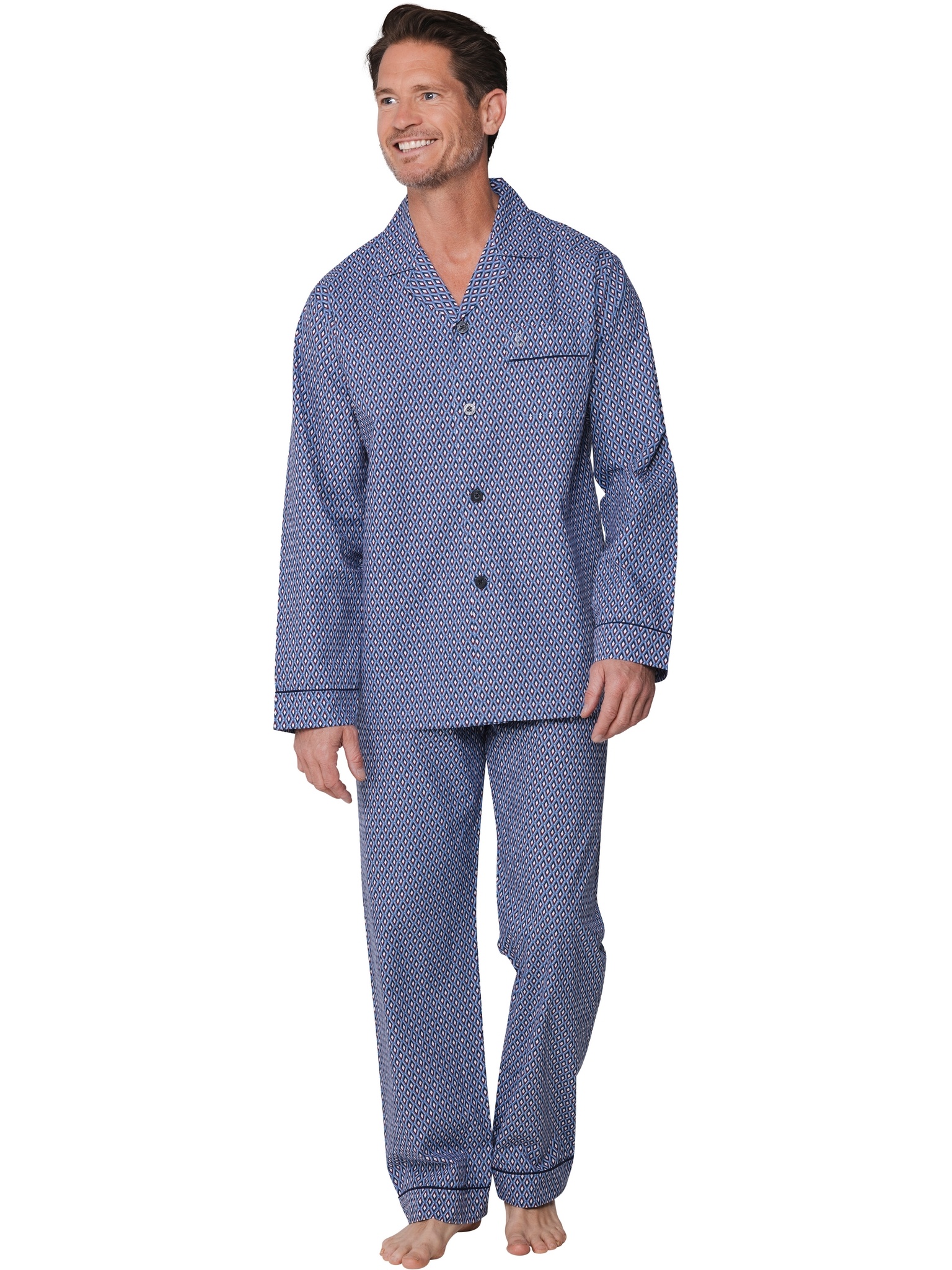 Full button men’s pyjamas - comfortable and easy to wear