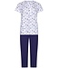 classic cotton pyjama set with buttons abstract floral jewel