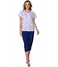 classic cotton pyjama set with buttons abstract floral jewel