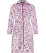 Donkerpaarse fleece ochtendjas met rits lang Fabulously Starry