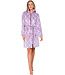 Dark purple fleece morning gown with zip long Fabulously Starry