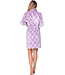 Dark purple fleece morning gown with zip long Fabulously Starry
