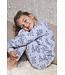 Donkerblauwe meisjes pyjama van wafelstof Snowflake Sparkle
