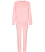 Lichtroze fleece pyjama met kangoeroe zak True Love