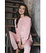 Lichtroze fleece pyjama met kangoeroe zak True Love