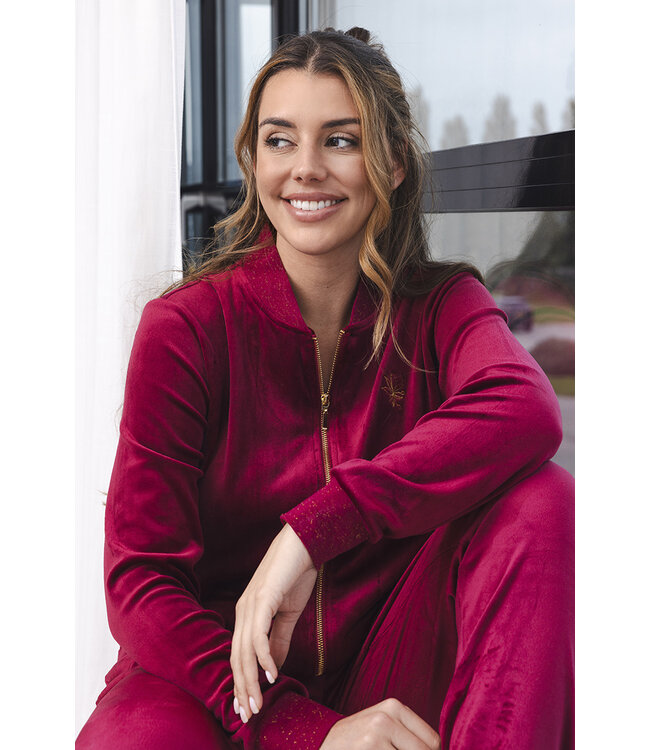 Dark green velour homesuit Velvet Flower