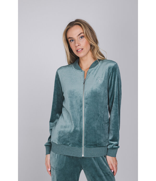 Dark green velour homesuit Velvet Flower