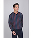 Dark blue cotton long sleeved men's pyjama Groovy Blocks